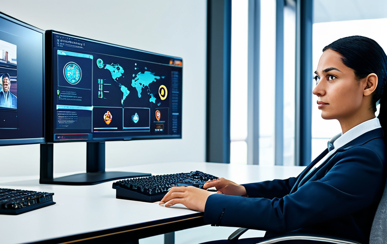 A focused professional woman, fully clothed in a modest, modern business suit, sitting comfortably at a sleek, ergonomic desk. She is observing multiple translucent, holographic screens displaying intricate character designs and strategic team layouts from the game 'Reverse: 1999'. The character art on the screens features elegant, diverse figures with historical and fantastical elements, rendered in a high-quality, artistic style. Her expression is one of deep thought and engagement. The setting is a clean, well-lit contemporary office space. Perfect anatomy, correct proportions, natural pose, well-formed hands, proper finger count, natural body proportions. Professional photography, high resolution, soft lighting, appropriate content, safe for work, fully clothed, family-friendly.