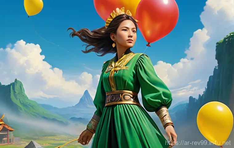 리버스 1999 3성 캐릭터 활용법 - **Prompt:** A dynamic, heroic full-body shot of "Balloon Party" from "Reverse: 1999" in mid-action, ...