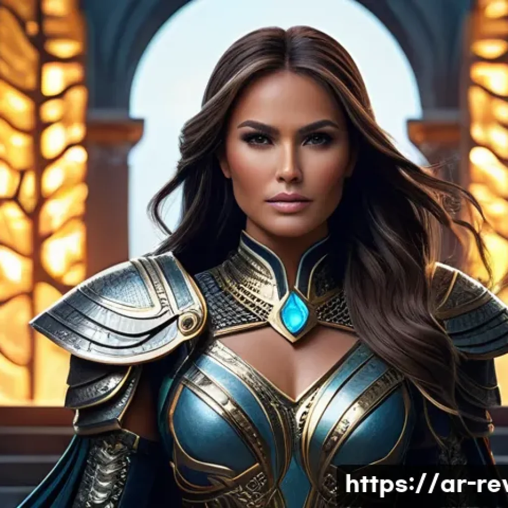 리버스 1999 글로벌 업데이트 리뷰 - **Prompt 1: New Character Unveiling**
    "A powerful and elegant female character, Melania, with lo...