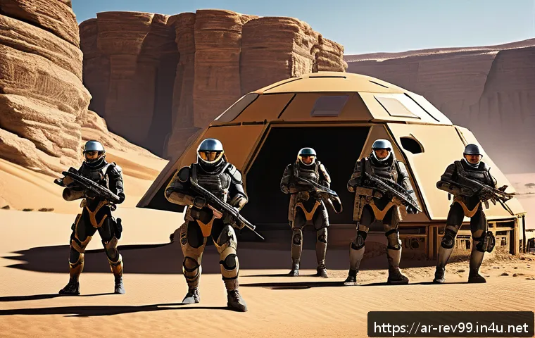 리버스 1999 초보 유저 가이드 - A strategic battle scene from Reverse:1999 set in a futuristic desert environment with advanced meta...